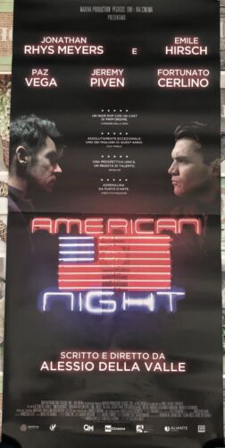 Poster locandina American night 33x70 cm ORIGINALE da cinema 2021 di Alessio Del