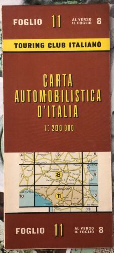 Carta automobilistica d Italia Foglio 11 al verso il Foglio 8 di Touring Club It