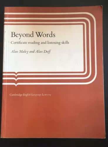 Beyond Words - Maley - Duff, Cambridge - P
