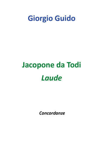 Jacopone da Todi - Laude - Giorgio Guido, Youcanprint - P