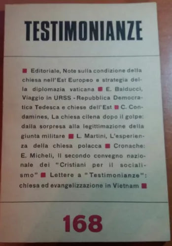 TESTIMONIANZE - AA.VV - RS - 1974 - M