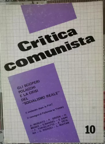 Critica comunista vol. 10 - giugno 1979 - ER