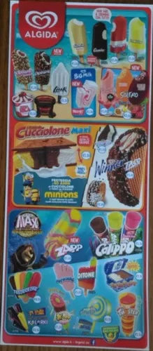 Insegna adesiva Gelati Algida 2016