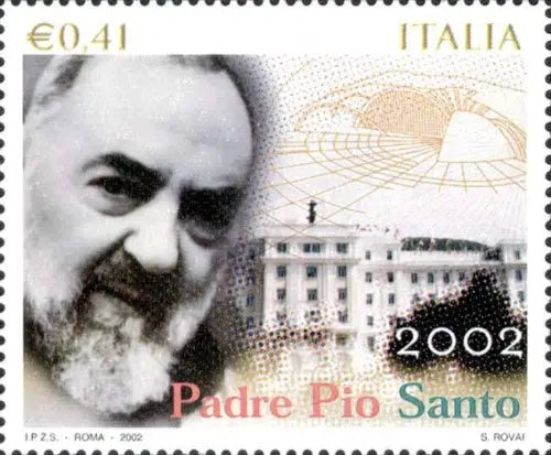 Francobollo ITALIA 2002 - PADRE PIO SANTO - € 0,41 - NUOVO