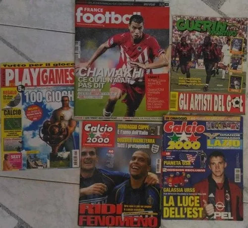Stock 4 riviste sul calcio + Play games in regalo di Aa.vv., Anni 90’..