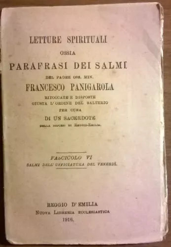 Letture spirituali.. di Padre Francesco Panigarola - Fasc. VI, 1916 - L