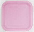 Unique Party: 16 Lvly Pnk 7In Sq Plt Sup. Piatto Carta Quadrato 18 Cm Rosa Pastello