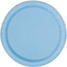 Unique Party: 16 Pwdr Blu 9In Plt Sup Qs. Piatto Carta 23 Cm Azzurro Sup