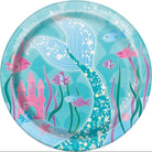 Unique Party: Piatti Ecologici in Carta - Tema Sirena Confezione da 8 pz. (18 cm)