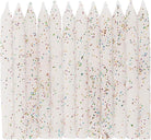 Unique Party: 24 Wht/Gltr Sprl Bday Cndl