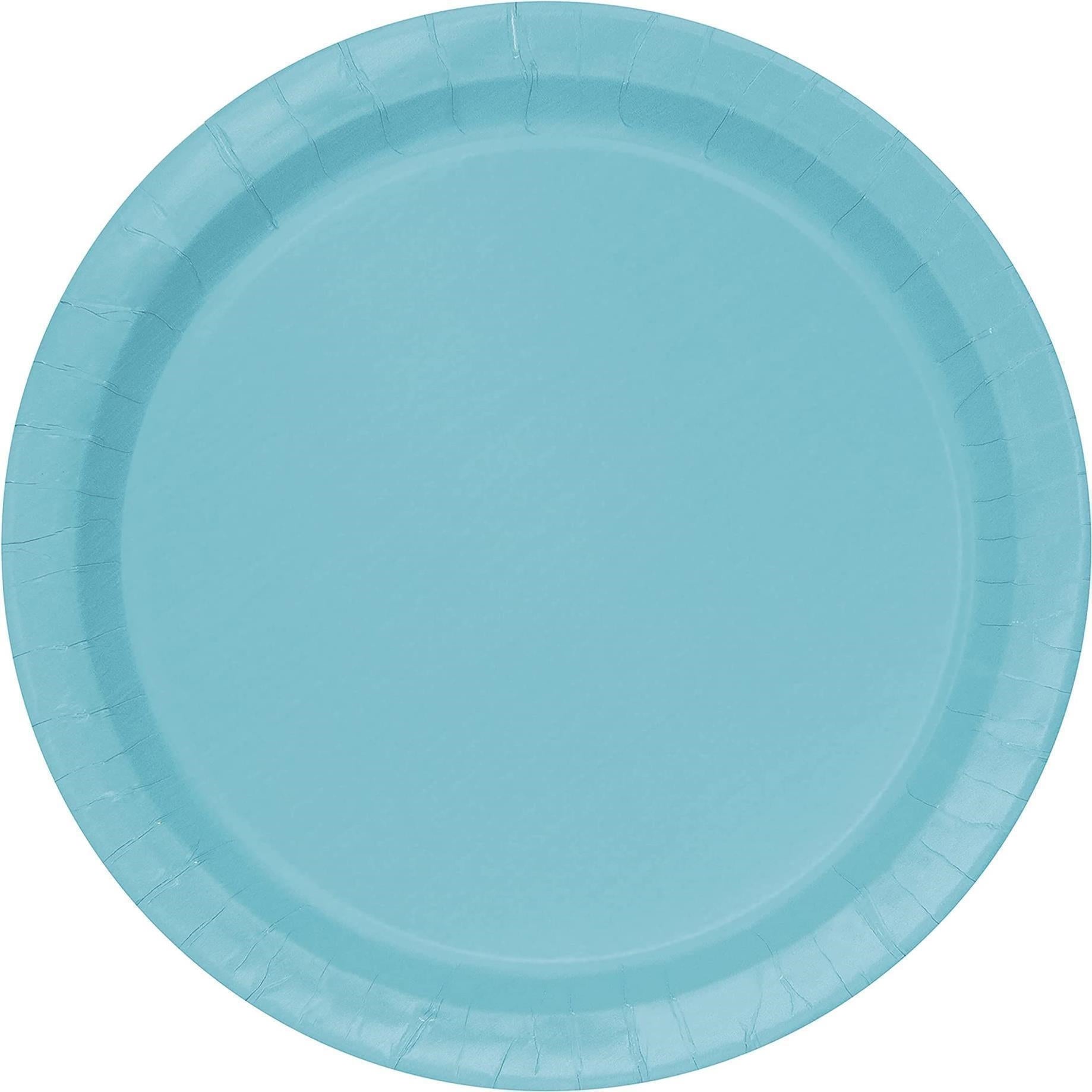 Unique Party: 20 Trrfc Teal 7 Plt Sup Qs. Piatto Carta 18 Cm Terrific Teal - Verde Acqua Sup
