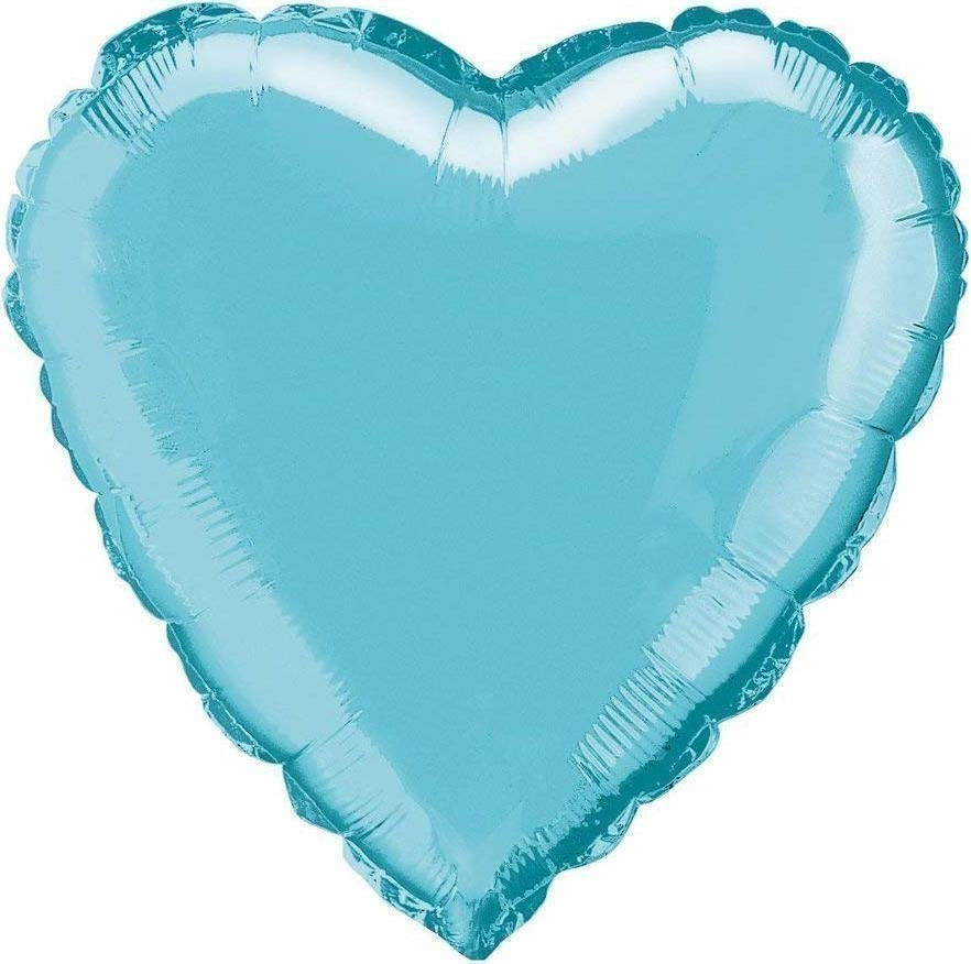 Unique Party: 18'' Pkg Hrt Bby Blue Foil Bln