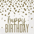 Unique Party: 16 Confetti Gld Bday Lun Nap