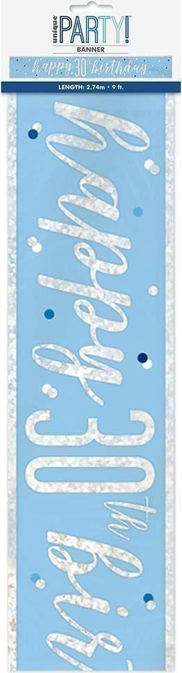 Unique Party: Glitz Blue 30 Prism Bnnr-9Ft