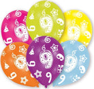 Amscan: Balloon Pk6 27.5Cm Age 9