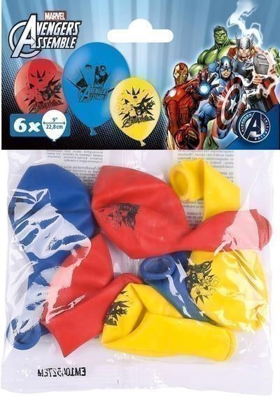 Amscan: 6 Balloons Avengers. Palloni Lattice 9" - 23 Cm Avengers