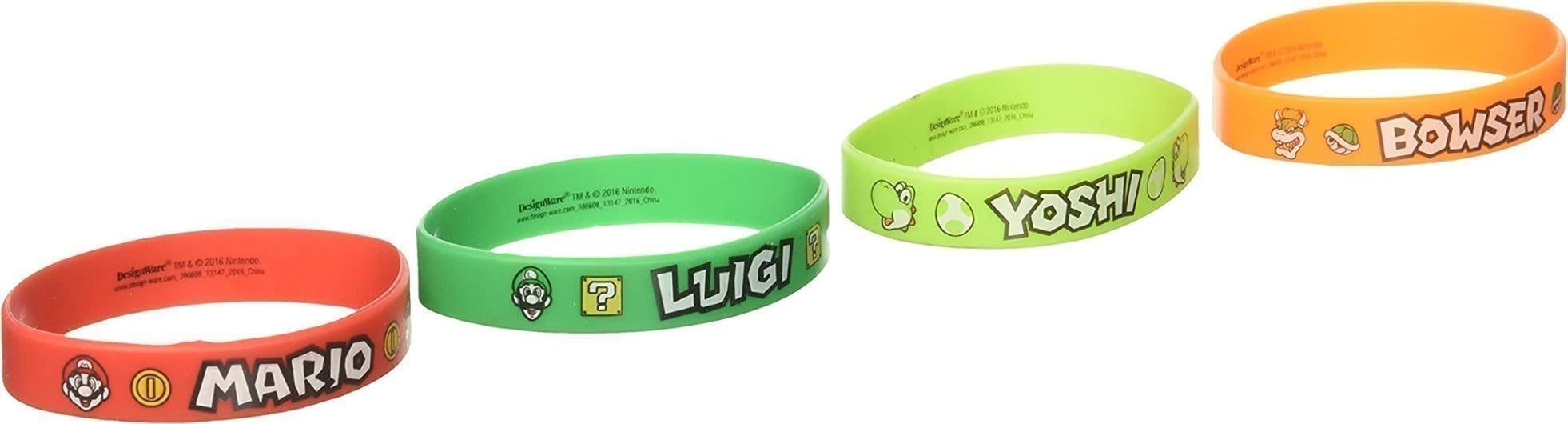 Nintendo: Amscan - Super Mario (Set 6 Braccialetti)