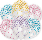 Amscan: 6 Balloons Latex Confetti - Pastel Assorted