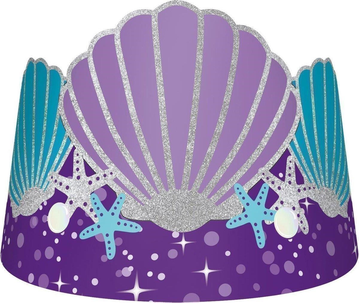 Amscan: 8 Paper Crowns Mermaid Wishes