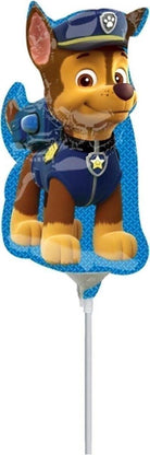 Paw Patrol: Anagram - Mini Shape "Chase" A30 S. Pallone Foil Minishape Paw Patrol Chase - Si Gonfia Ad Aria