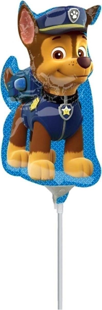 Paw Patrol: Anagram - Mini Shape "Chase" A30 S. Pallone Foil Minishape Paw Patrol Chase - Si Gonfia Ad Aria