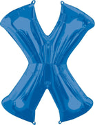 Anagram: Supershape Letter X Blue Foil Balloon P50 Packed 68 X 88 Cm