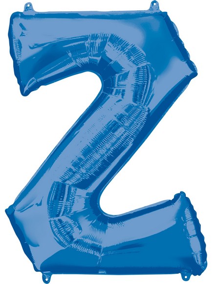Anagram: Supershape "Letter "Z" Blue" Foil Balloon, L34 S