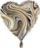 Anagram: Standard Marblez Black Heart Foil Balloon S S18 Q