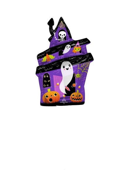 Anagram: Halloween Haunted House Minishape Us A30 Qh. Pallone Foil Minishape Halloween Haunted House - Si Gonfia Ad Aria