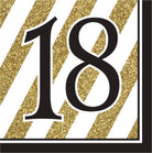Creative Converting: Ln 12/16Ct 2P '18 Black & Gold Qs