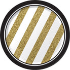 Creative Converting: Plt7 Ss 12/8Ct Black & Gold Qs