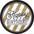Creative Converting: Plt9 Ss 12/8Ct Black & Gold Qs