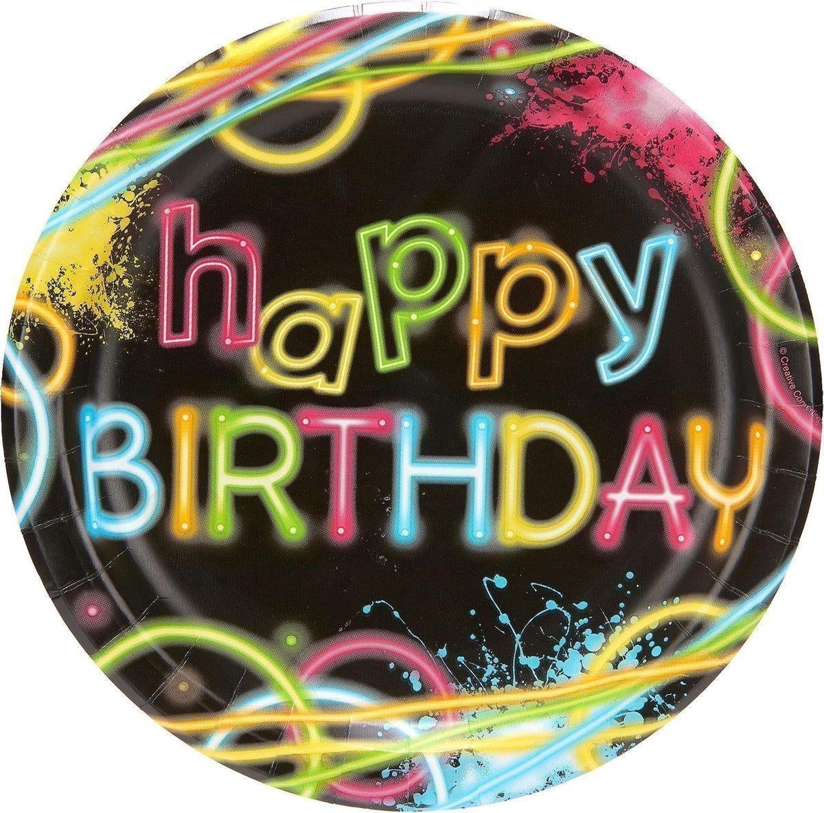 Creative Converting: Plt9 Ss 12/8Ct Glow Party Qs