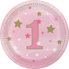 Creative Converting: Plt7 Ss 12/8Ct One Little Star Grl Qs