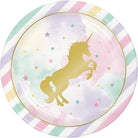 Creative Converting: Plt9 12/8Ct Foil Stmp Unicorn Sparkle Qs