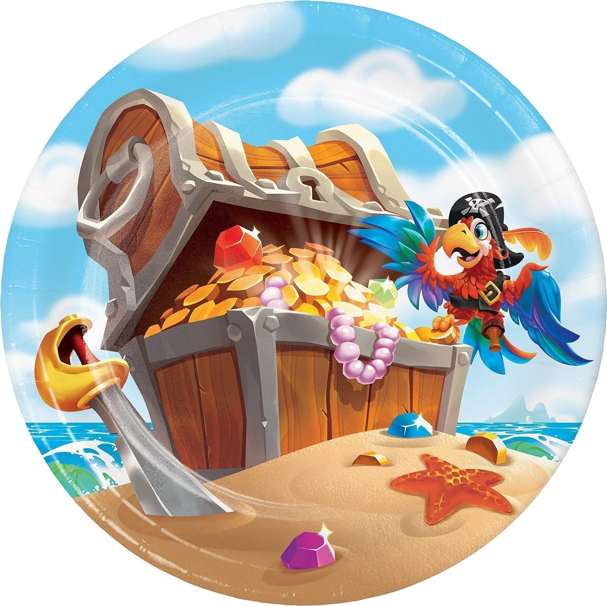 Creative Converting: Plt7 Ss 12/8Ct Pirate Treasure Qs