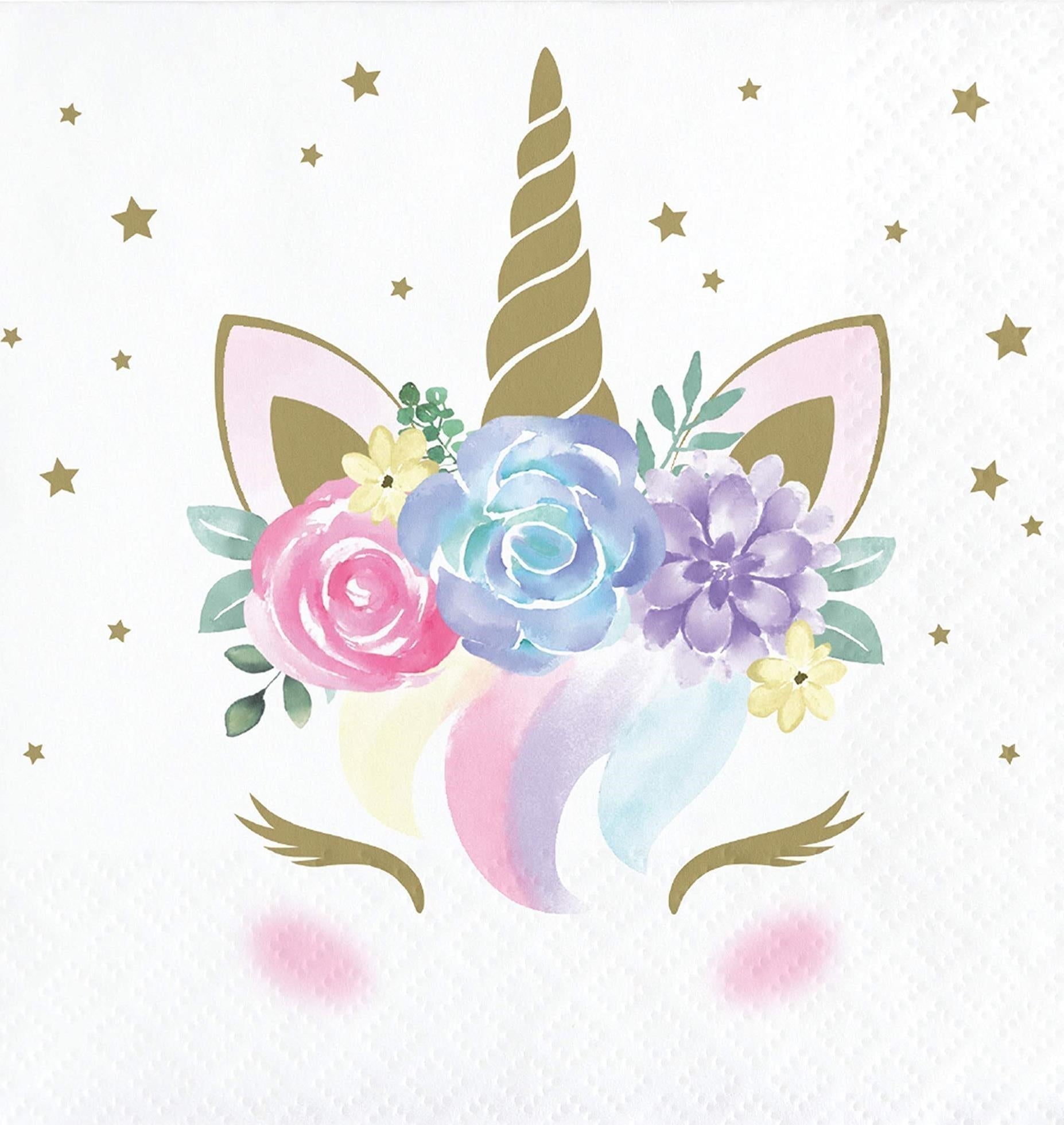Creative Converting: Bn 12/16Ct 2P Unicorn Baby Qs