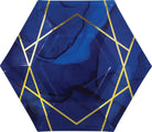 Creative Converting: Plt8 12/8Ct Hex Shape Navy Gold Geode Qs