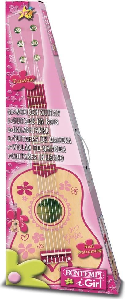 Bontempi 22 5572 - Chitarra Classica In Legno 55 Cm A 6 Corde Linea Igirl