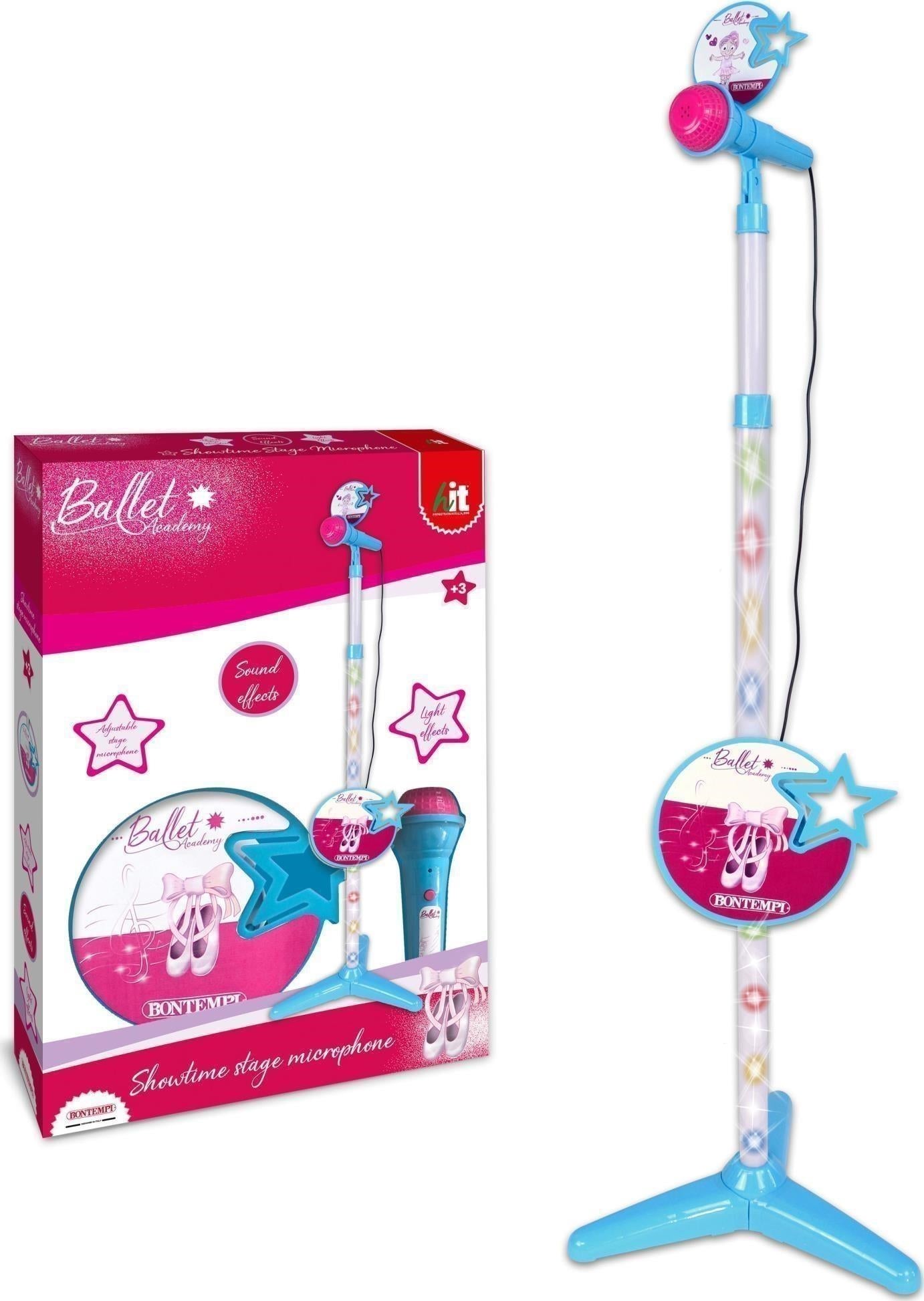 Bontempi 40 0977 Microfono Da Palcoscenico Con Connessione Mp3, Effetti Luminosi E Sonori. (Ballet Accademy)