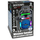 Bontempi 49 1030: Amplificatore Wireless Con Microfono Dinamico, Effetti Luminosi, Regolatore Alti E Bassi Ed Effetto Eco
