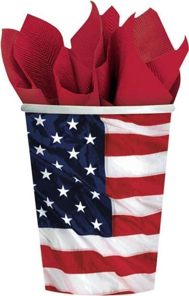 Amscan: Bekertjes 266Ml Usa (8 Stuks)
