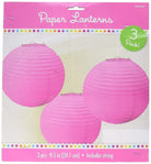 Amscan: Lanterne Tonde In Carta Rosa 24 Cm