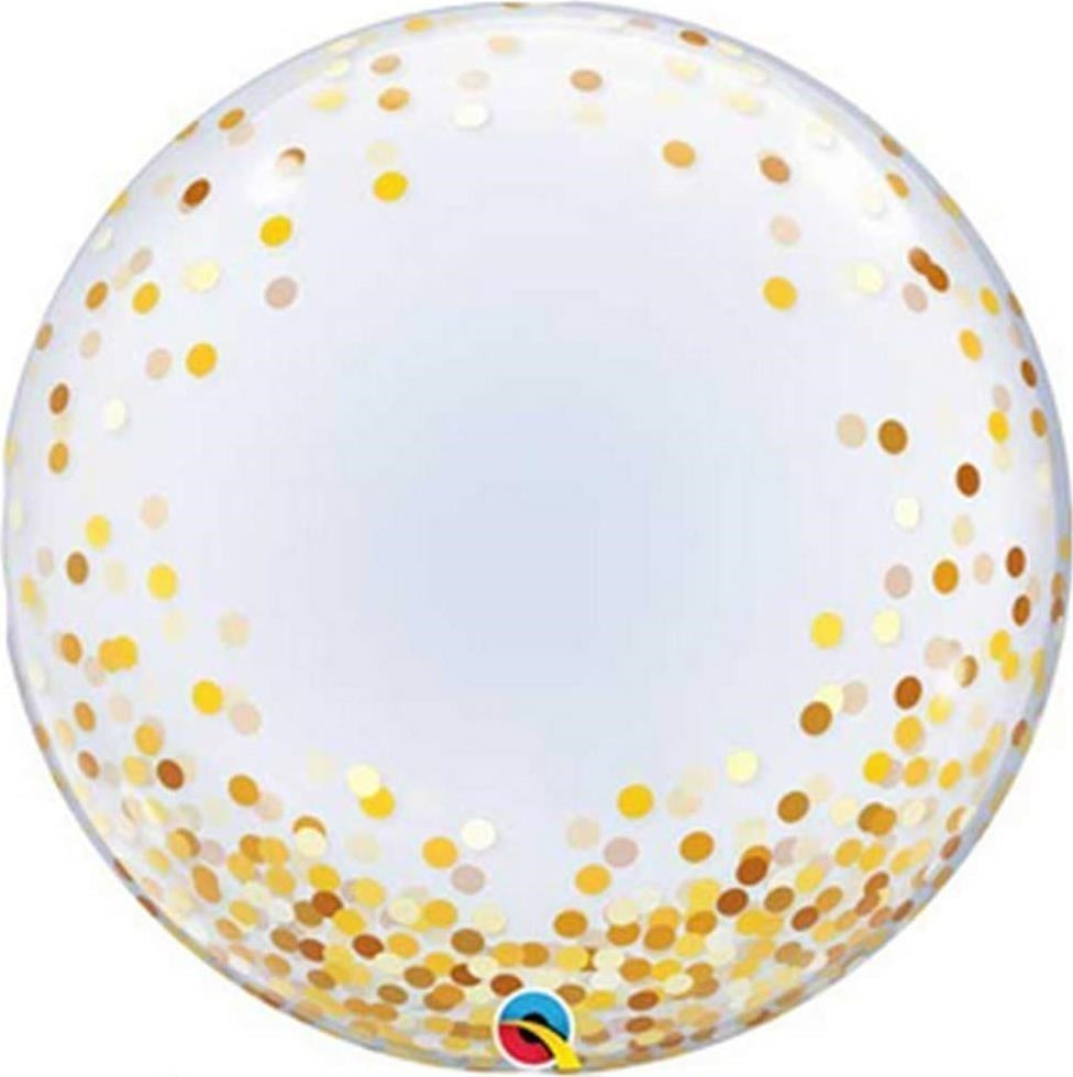 Pall. Bubble 24 - 61 Cm Gold Confetti Dots Q