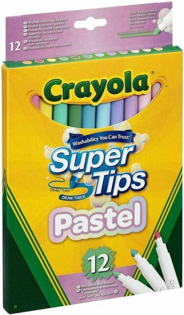 Crayola: 12 Superpunta Lavabili Colori Pastello