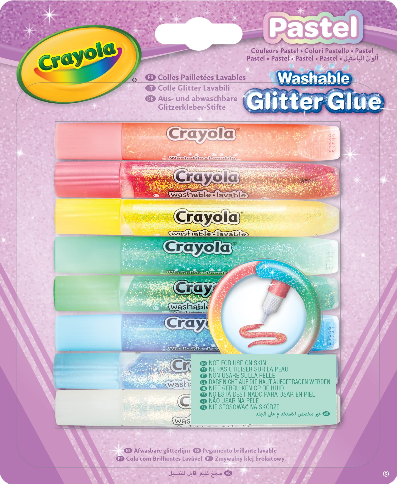 Crayola: 8 Colle Glitter - Pastel