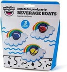 Big Mouth: Rainbows Pack Beverage Boat 3 Pz (Porta Bicchiere Gonfiabile)
