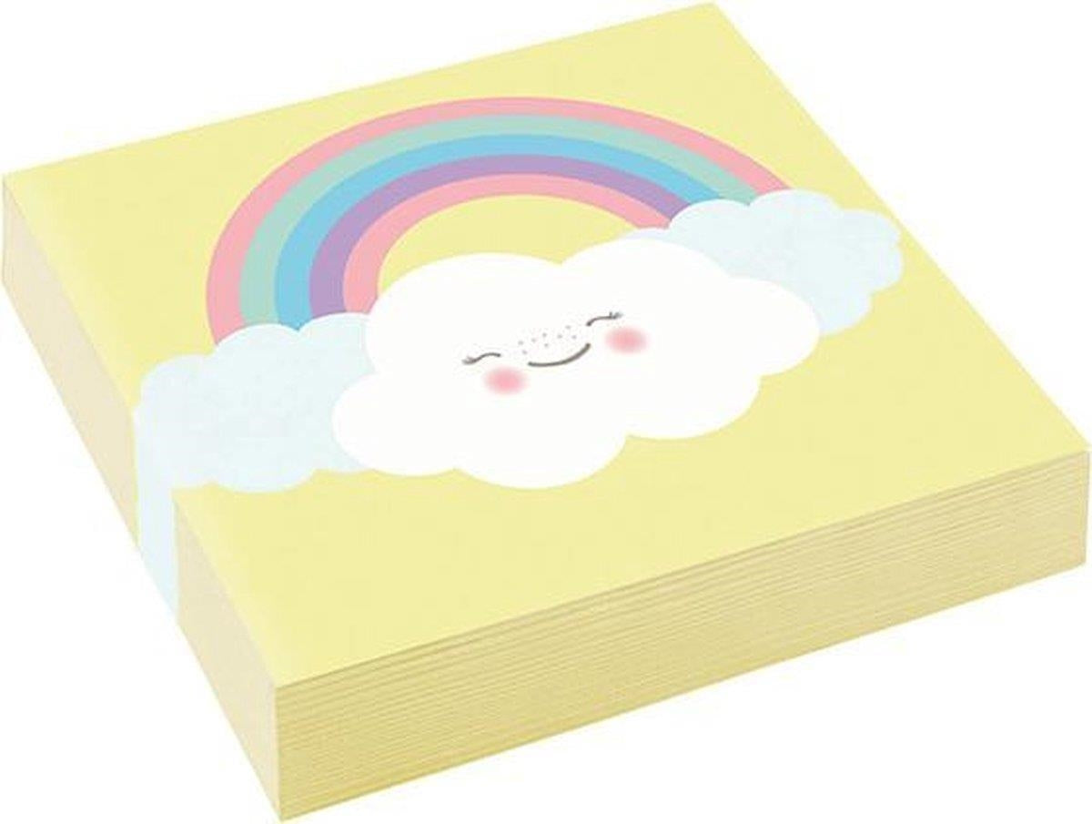 Amscan: 20 Napkins Rainbow & Cloud 25X25Cm