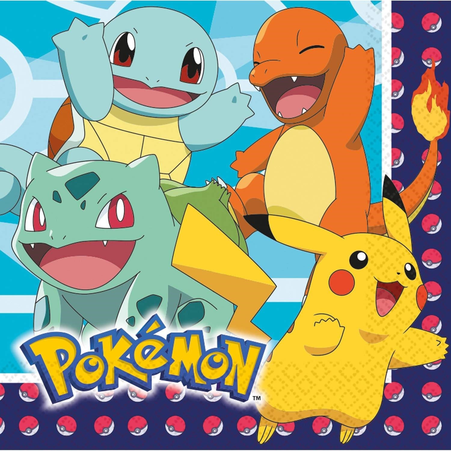 Amscan: 16 Napkins Pokemon 33Cm Q