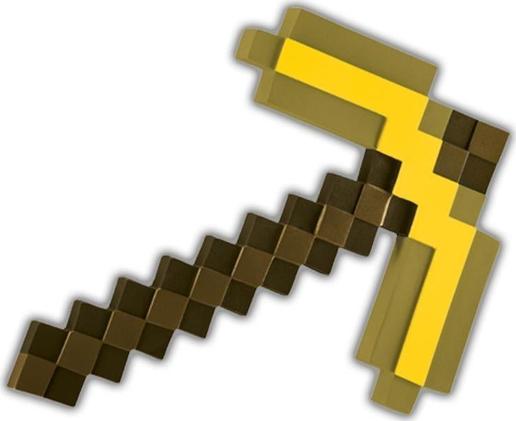 Minecraft: Disguise - Gold Pickaxe Pp Plastic Replica